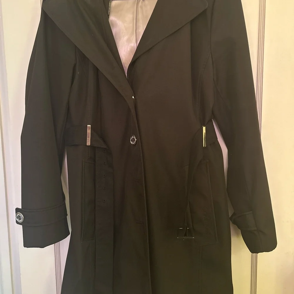 Calvin Klein Women's Black Trench Coat - Picture 10 of 13